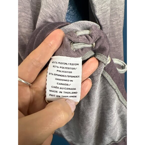 Soft Long Sleeve V-Neck Top With Adjustable Side Tie Detail L - Picture 5 of 7